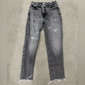 Good American Distressed Gray Jeans nwot